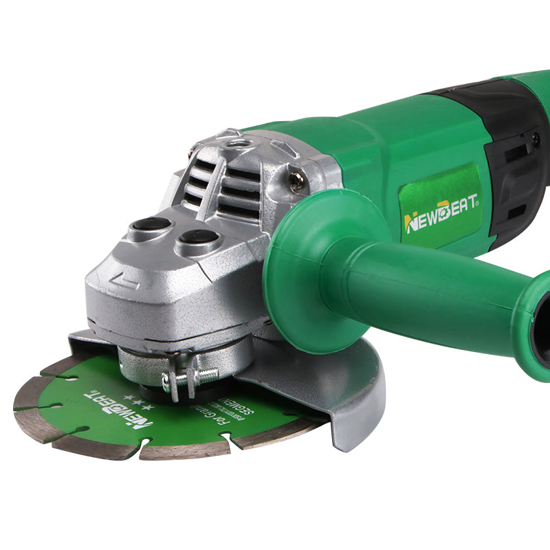 NEWBEAT 1680W High-Performance Angle Grinder, 150mm (6-inch) Wheel, 8800 RPM, Professional Grinding Tool with Lock-On Switch, for Cutting, Metal Grinding, and Masonry (with Wrench & Guard)