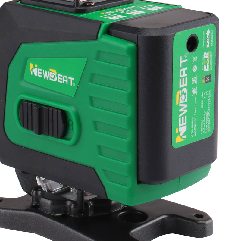 NEWBEAT 16-Line 3D Laser Level Tool, 360° Horizontal/Vertical Lines, Auto-Leveling with Tilt Alarm, Remote Control - Ideal for Construction, Ceiling, Tile & Renovation