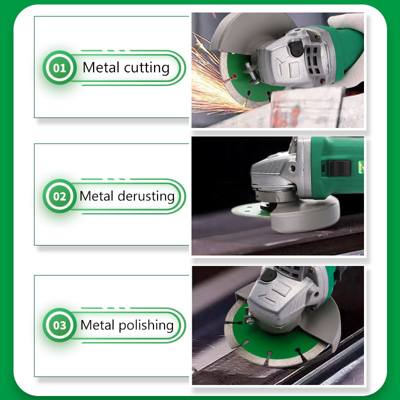 NewBeat 1000W 4-1/2in Angle Grinder Corded Grinding Tool Cutter Slide Switch 1Handle