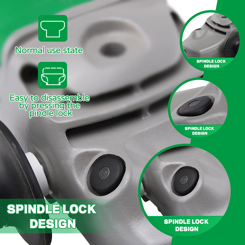 NEWBEAT Professional 9-inch Angle Grinder, 2000W High Power, Back Handle Grinding Tool with Dual Speed Control, for Cutting, Polishing, and Grinding Metal and Concrete