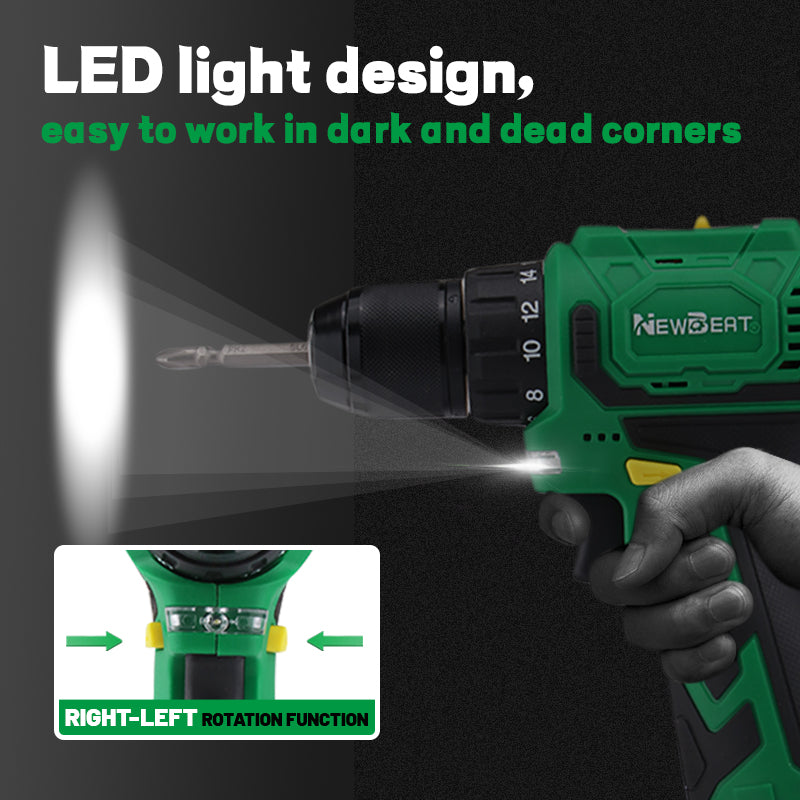 NewBeat 12V 35N.m 3/8in Cordless Drill Certified Refurbished