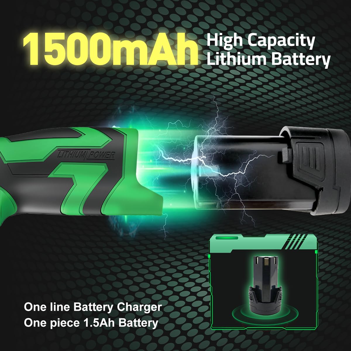 NEWBEAT Cordless Drill Set, 12V Power Drill Driver with 1 Battery and Charger, 3/8" Keyless Chuck, 2 Variable Speed, 15+1 Torque Setting, Drill Driver Kit for Home and DIY Project