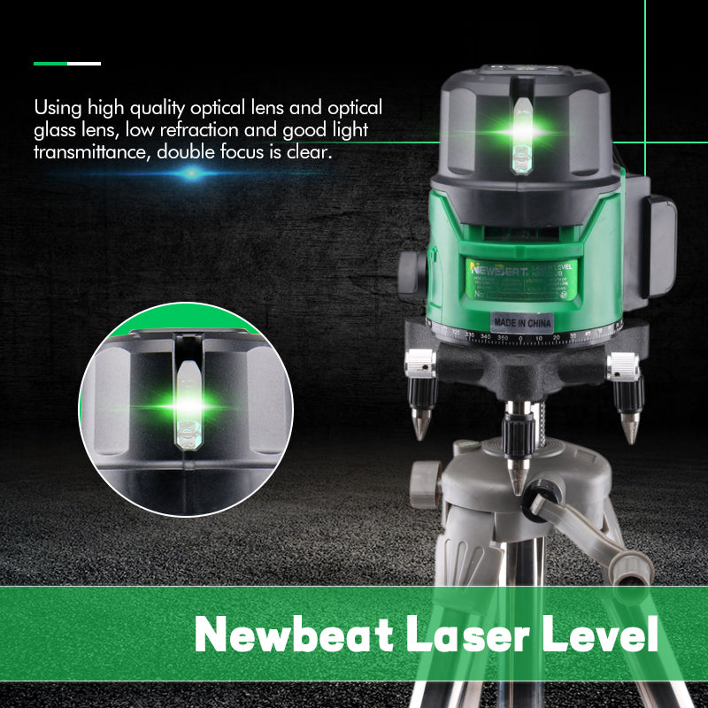 NEWBEAT 2-Line Laser Level, Cross Line Laser Leveler with Horizontal & Vertical Lines, ±1mm Accuracy, Portable Design, Ideal for Construction, DIY, Hanging Pictures & Home Renovation